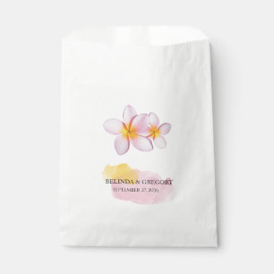 Tropical Plumeria Frangipani Wedding Favour Bags