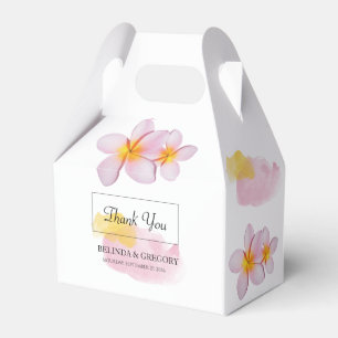 Tropical Plumeria Frangipani Wedding Favour Box
