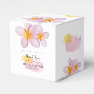 Tropical Plumeria Frangipani Wedding Favour Box