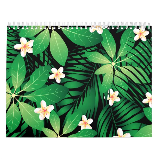 Tropical plumeria lush forest calendar (Cover)