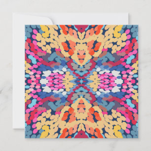 Tropical Plumeria Spotted Flowers Tile Pattern Holiday Card