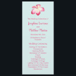 Tropical Plumeria Wedding Programs Programme<br><div class="desc">These wedding programs feature a watercolor pink plumeria flower. The front of the card has the ceremony and the back of the card lists the bridal party. These watercolor flower wedding programs are part of the Tropical Plumeria Wedding Collection which includes a full range of matching wedding stationery such as...</div>