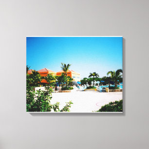 Tropical Pool Canvas Print