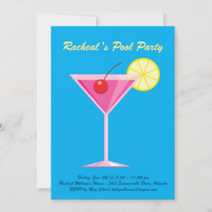 Tropical Pool Party Invitation