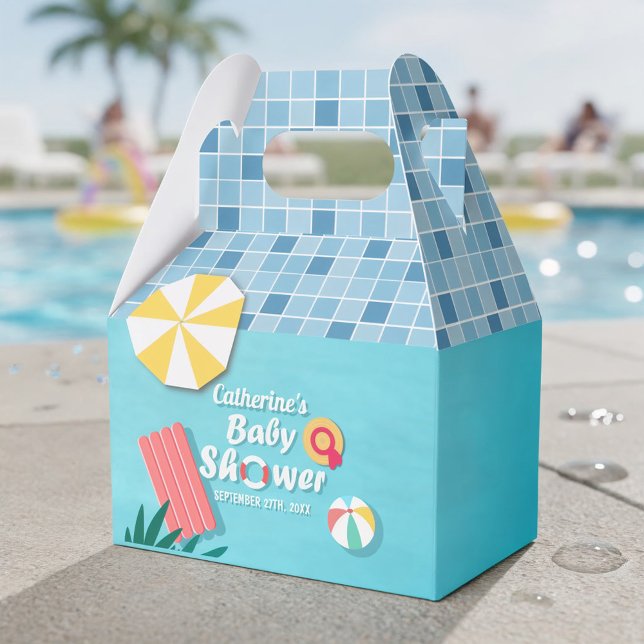 Tropical Pool Party Summer Baby Shower  Favour Box (Creator Uploaded)