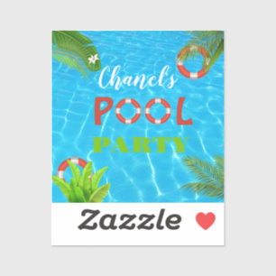 Tropical Pool Party Summer Birthday