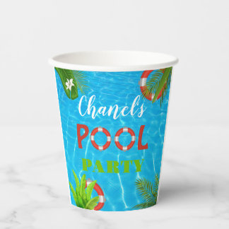 Tropical Pool Party | Summer Birthday  Paper Cups