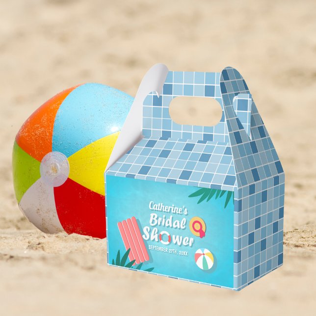 Tropical Pool Party Summer Bridal Shower  Favour Box (Creator Uploaded)