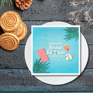 Tropical Pool Party Summer Bridal Shower  Napkin