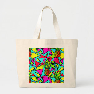 Tropical Pop Pineapple Large Tote Bag