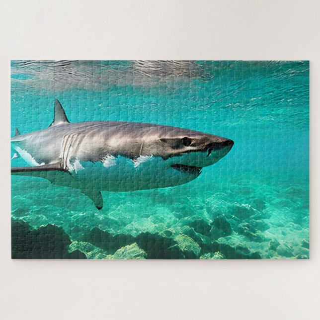 Tropical Predator: Great White Shark Jigsaw Puzzle (Horizontal)