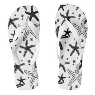 Tropical Print Flip Flops