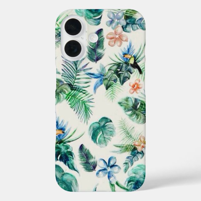 Tropical Print Hawaii iPhone Case (Back)