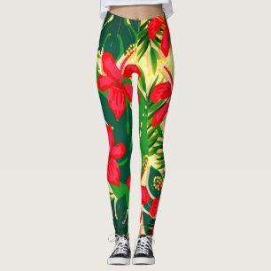 Tropical Print Leggings