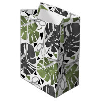 Tropical print monstera leaves scissors jungle exo