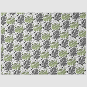 Tropical print monstera leaves scissors jungle exo tissue paper