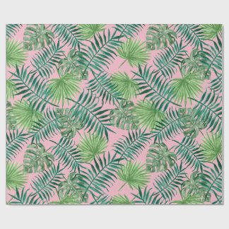 Tropical Print - Palm Trees Pink Wrapping Paper