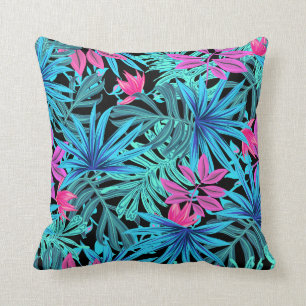 Tropical print pillow