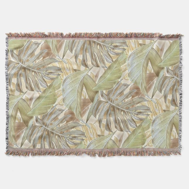 Tropical print sherpa blanket (Front)