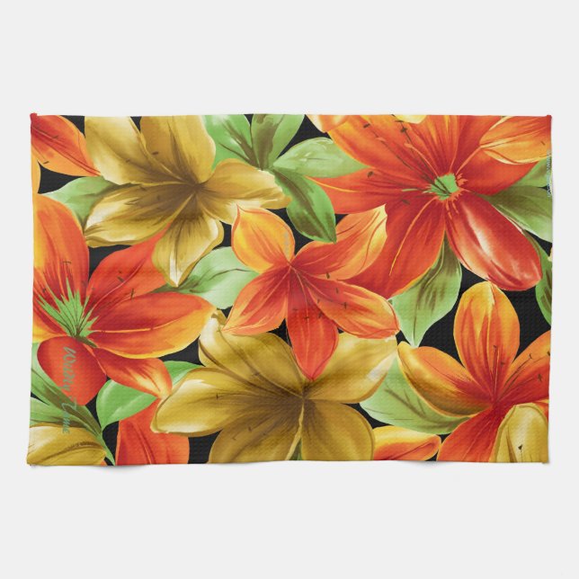 Tropical Print Tea Towel (Horizontal)