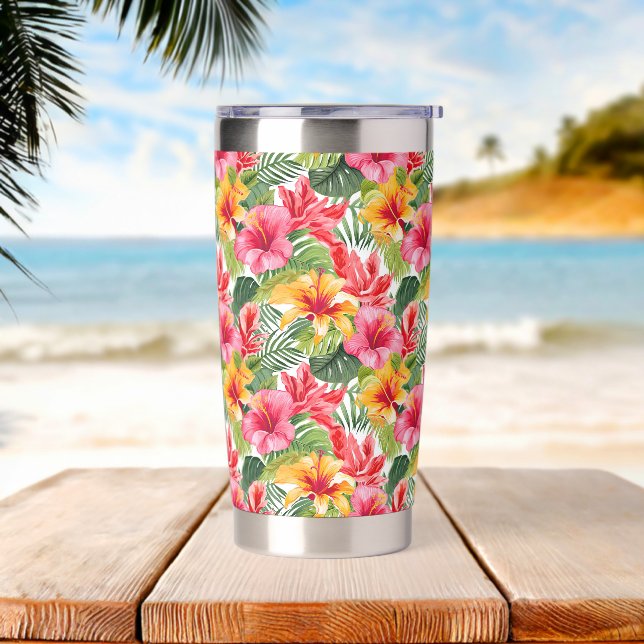 Tropical Print Thermal Tumbler (Beach)