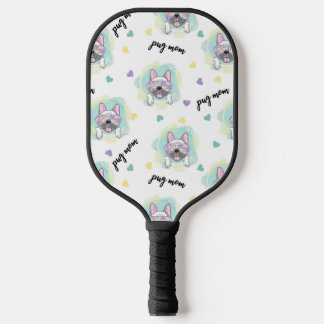 Tropical Pug Pattern  Pickleball Paddle