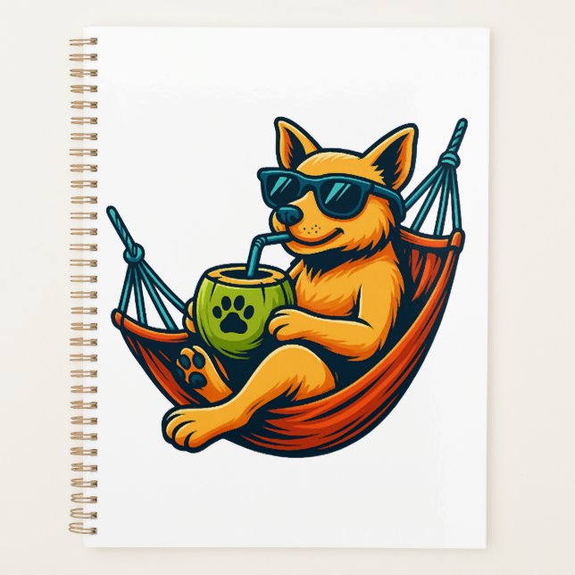 Tropical Pup Vibes Planner (Front)