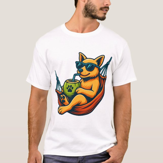 Tropical Pup Vibes T-Shirt (Front)