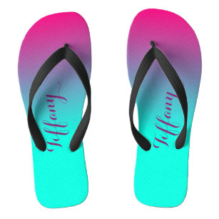 tiffany blue flip flops
