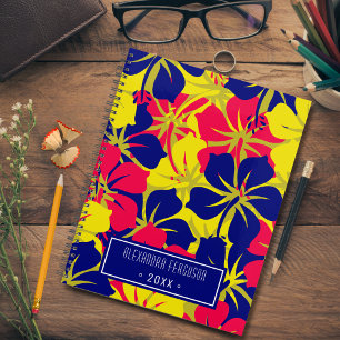 Tropical Purple-Blue Pink Yellow Floral Pattern Planner