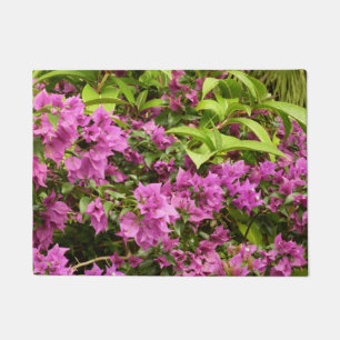 Tropical Purple Bougainvillea Floral Doormat