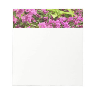 Tropical Purple Bougainvillea Floral Notepad