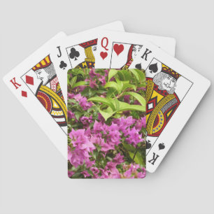 Tropical Purple Bougainvillea Floral Playing Cards