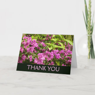 Tropical Purple Bougainvillea Floral Thank You Card