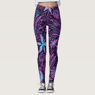 Tropical Purple Leggings
