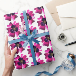 Tropical Purple MOD Orchid Flower Summer Wedding Wrapping Paper