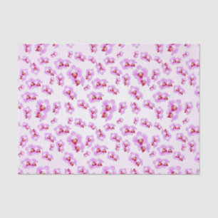 Tropical Purple Orchid Floral Photography Pattern Tissue Paper