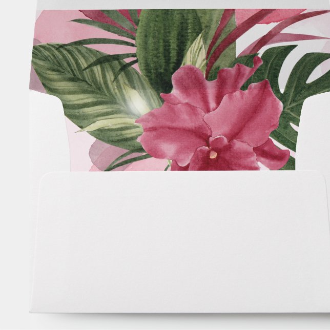 Tropical purple orchid mailing envelope (Creator Uploaded)
