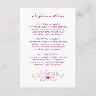 Tropical Purple Orchid Watercolor Enclosure Card