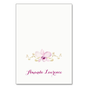 Tropical Purple Orchid Watercolor Place Cards