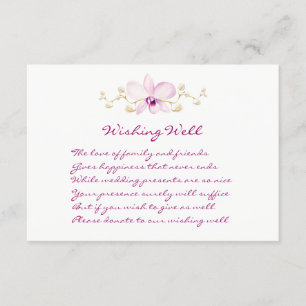 Tropical Purple Orchid Wedding Wishing Well Cards
