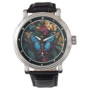 Tropical Radiance" - Blue Butterfly Watch