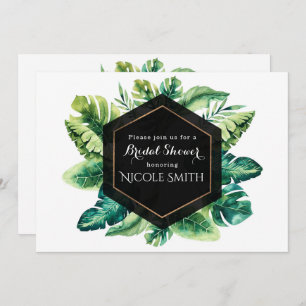 Tropical Rain Forest Island Leaves Invitations