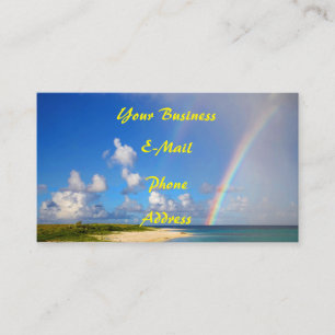 Tropical Rainbow Beach Island Business Card
