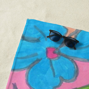Tropical Rainbow Party Beach Towel