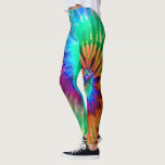 Tropical Rainbow Starburst Trendy Tie Dye Leggings<br><div class="desc">These leggings feature a bright rainbow psychedelic tie dye design reminiscent of the 1960s hippie counter culture. Perfect for yoga,  running,  working out at the gym,  or just when you want to wear some cute sexy tights. The colours include shades of orange,  green,  blue,  teal & magenta.</div>