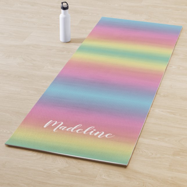 Tropical Rainbow Sunset | Watercolor Yoga Mat (In Situ)