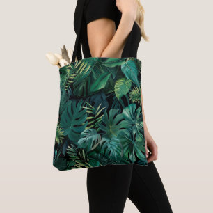 Tropical Rainforest Leaves Tote Bag