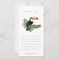 Tropical Rainforest Toucan Foliage Baby Shower