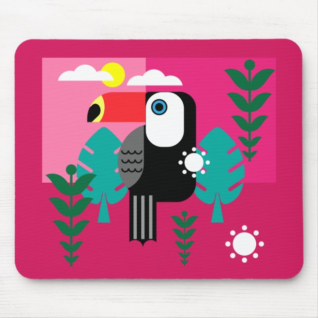 Tropical Rainforest Toucan Mouse Mat (Front)